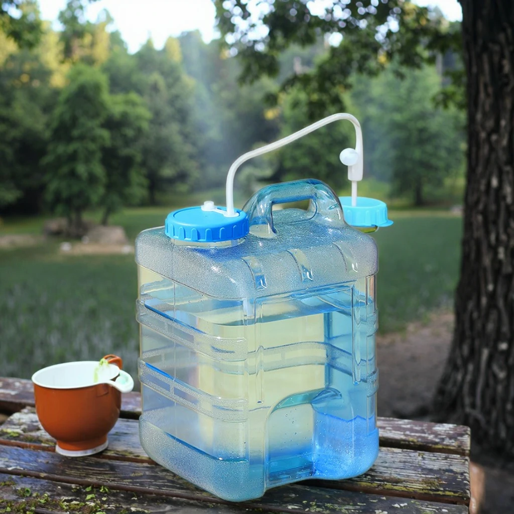 

20L Waterproof Plastic Outdoor Water Storage Tank With Faucet For Home Car & Road Trip