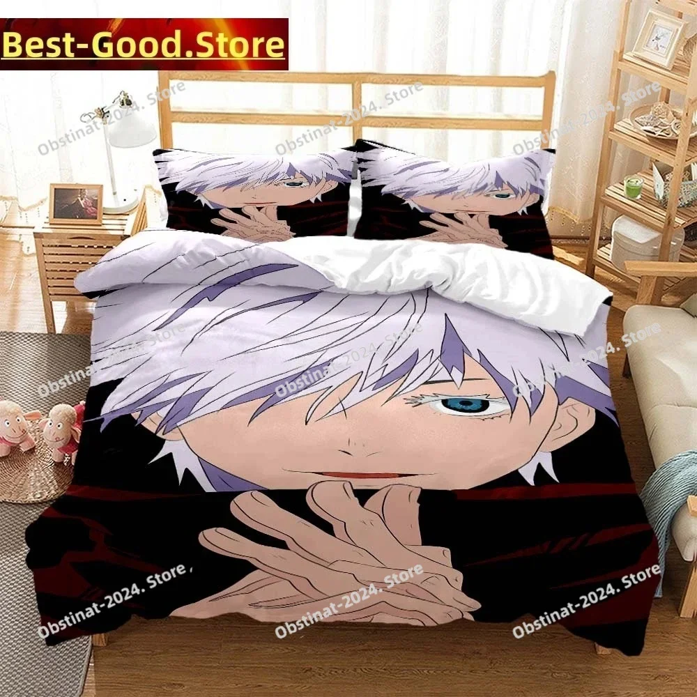 

Jujutsu Kaisen Digital Bedding Set Duvet Cover Full Queen King Size Printed Bed Set Aldult Kid Bedroom Single Twin Sheet