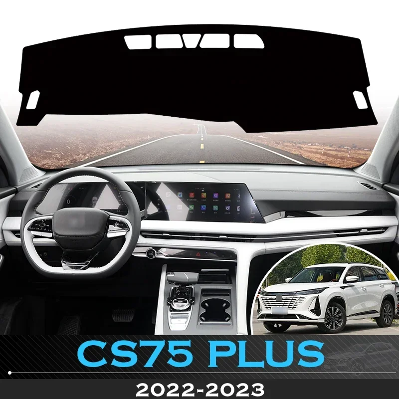 

For Changan CS75 PLUS 2022-2023 Second Third generation Car Dashb Mat Avoid Light Pad Instrument Platform Desk Cover Anti-slip