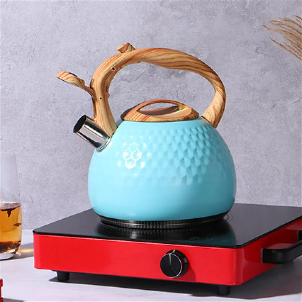 AA14 Kettle Whistling Kettle 3L Kettle Lid with Handle Induction Cooker Gas Stove Kettle A - view 6