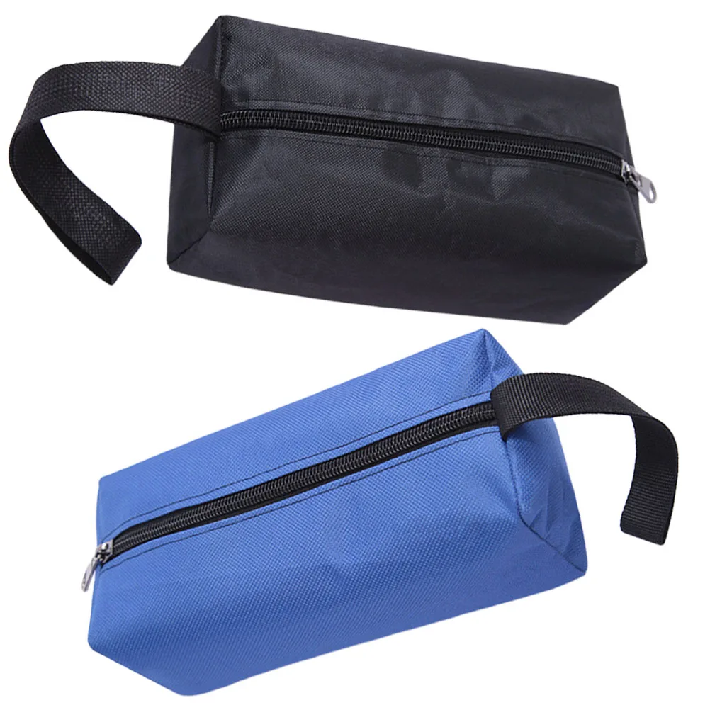 

2pcs Tool Zipper Oxford Tool Pouch Cloth Toolkit Storage Small Zipper Storage Bag Size Sturdy Practical Waterproof