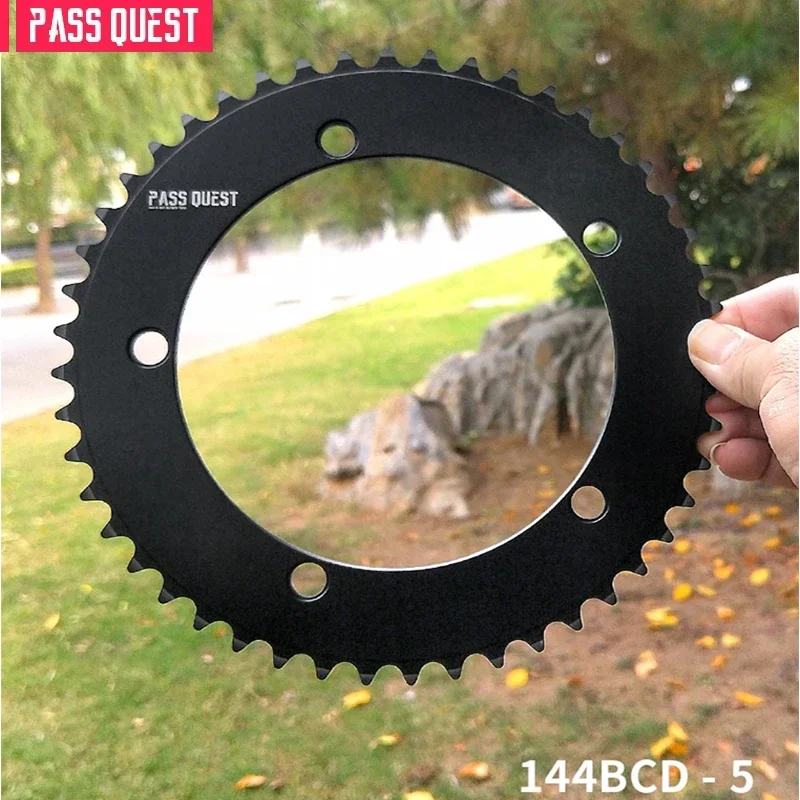 PASS QUEST 144BCD Chainring Fixed Gear Fixie Road Bike 46-66T Round Mountain Venue single speed gear disc Bicycle Accessories