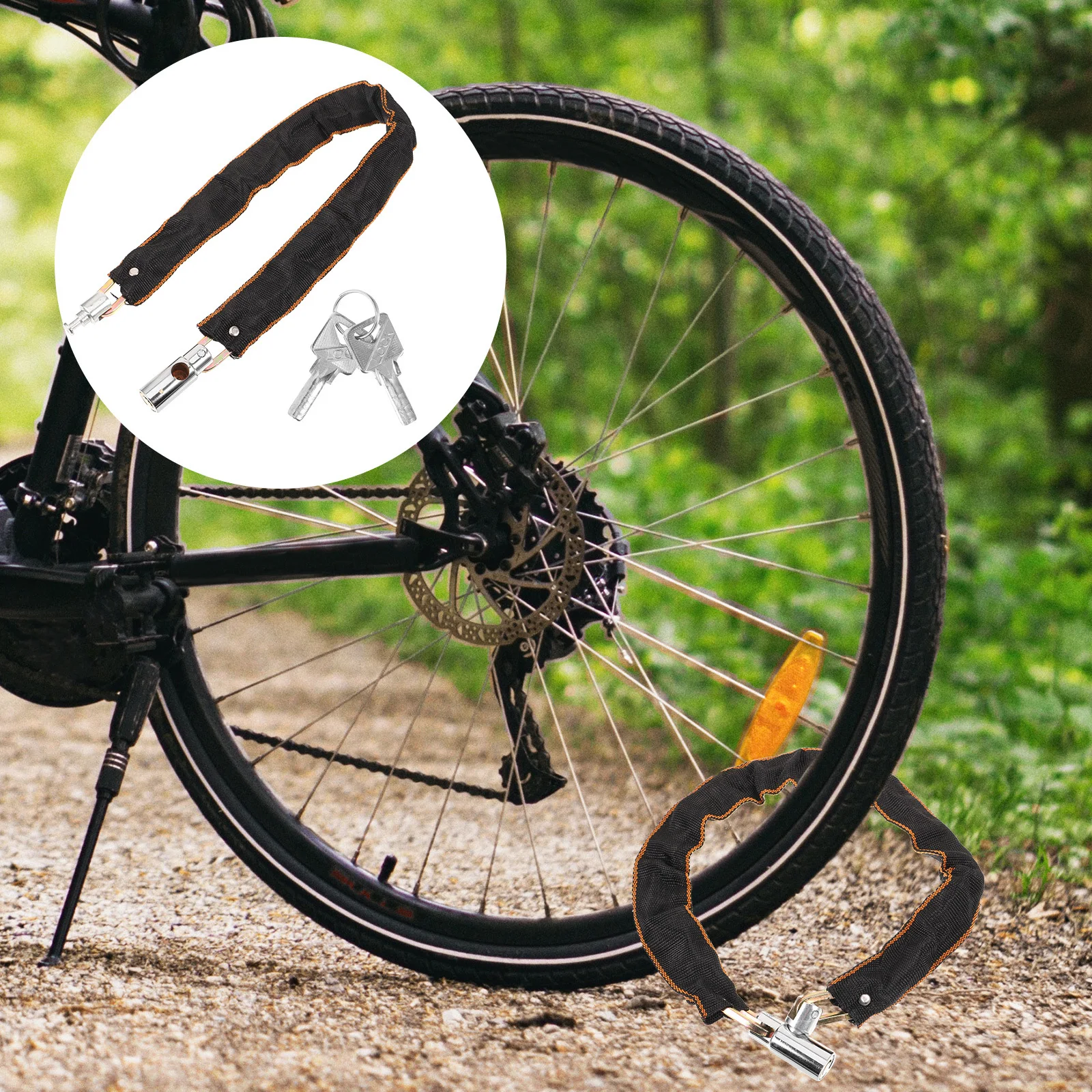 

Bike Chain Lock Compact Durable Anti-Theft Keyless Lock for Bike Motorbike Scooter Cable Locks