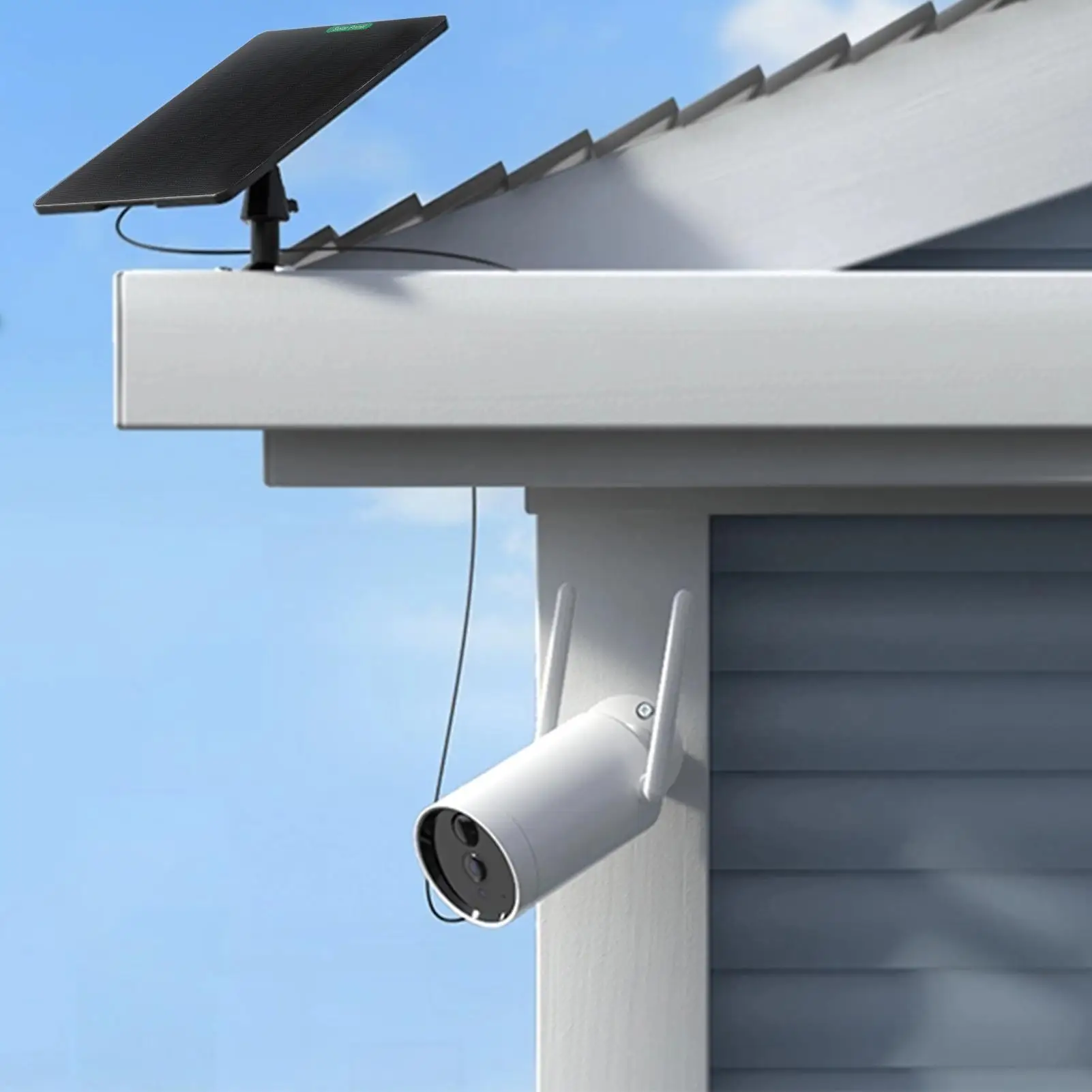  Doorbell Solar Charger  Video Doorbell Charger 50w Camera Charging Panel Door Bell Accessories for Daily Hot Weather