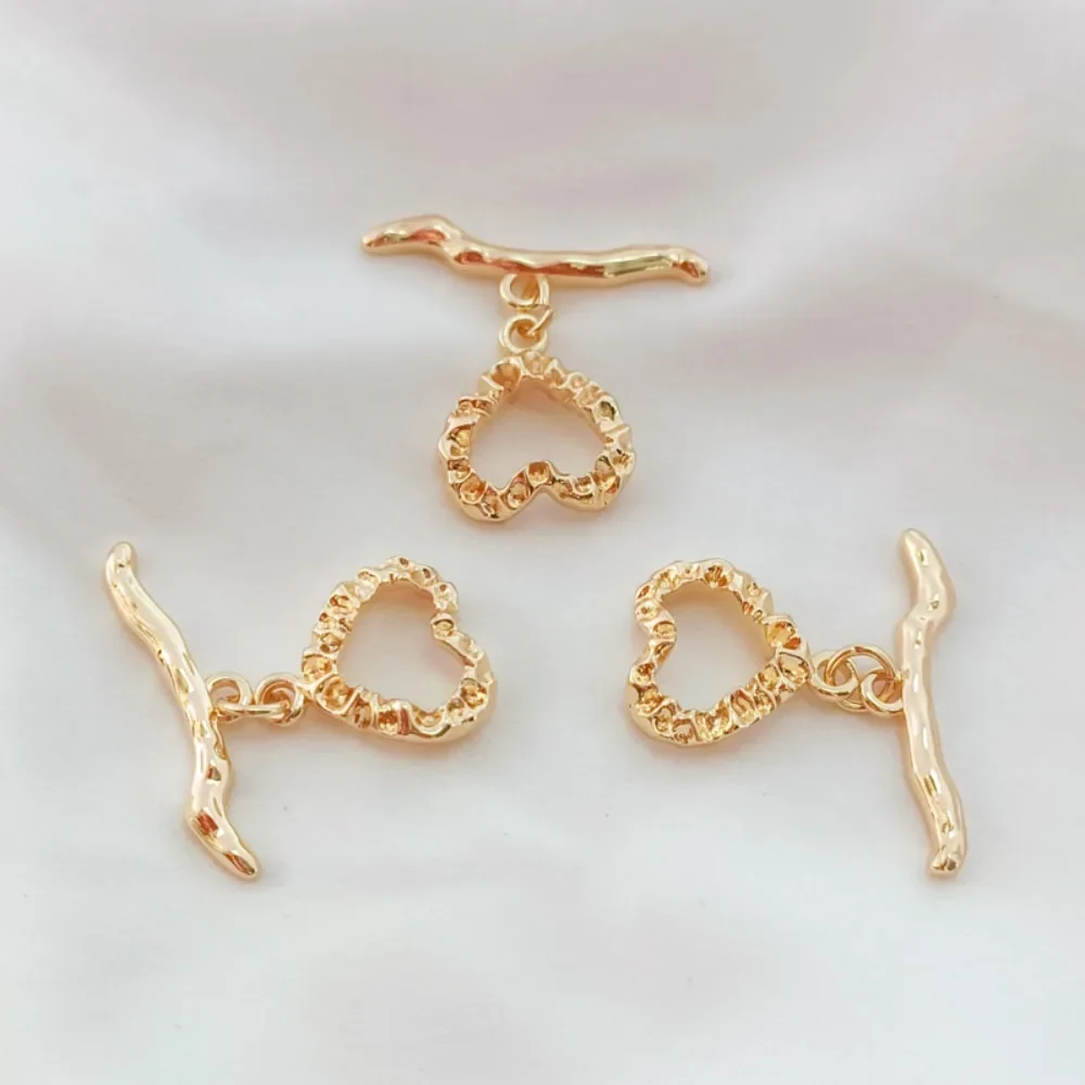 

14-каратное позолоченное сердце OT застежка браслет ручной работы ожерелье соединительная застежка жемчужная нерегулярная застежка головка DIY ювелирные аксессуары