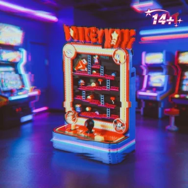 1371pcs Popular Games Playable Joystick Retro Gaming Console Donkey Kong Maze Building Block Model Toy For Ornament Gifts