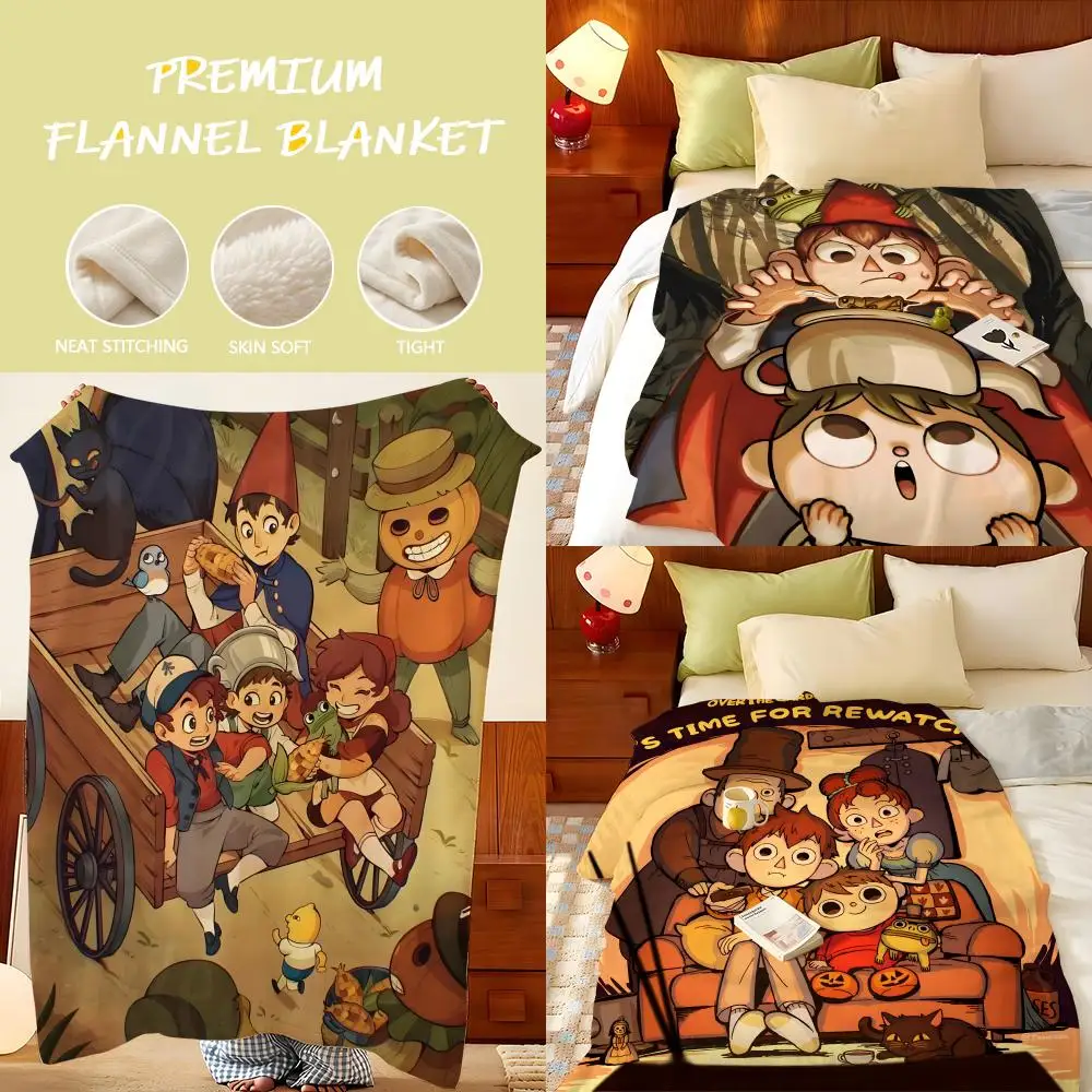 Animation Over The Garden W-Wall Throw Flannel Throw Blanket, Lightweight Cozy, Durable Washable cute Cool