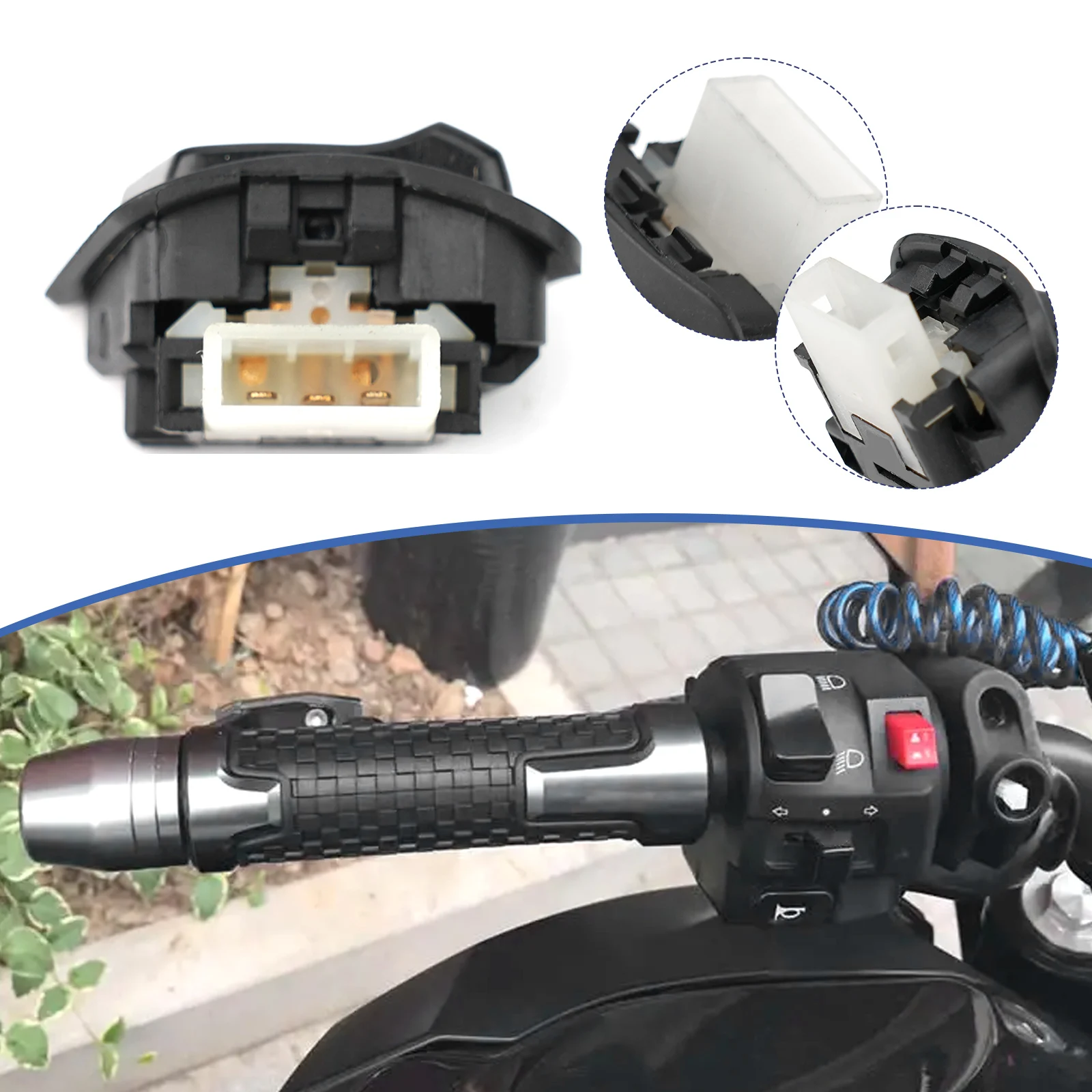 Universal Motorcycle Headlight 3 Way Swtich Start Light Headlight Horn Turn Signal Button For Honda TRI Moped Scooter ATV