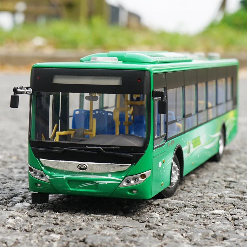 1:42 Passenger Bus ZK6125CHEVPG4 Hybrid Bus Car Model Collection Gift