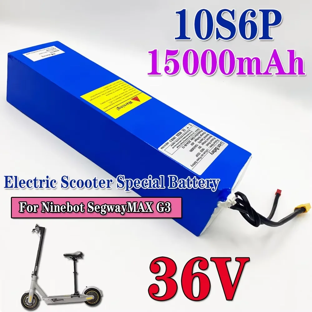 

36V 15000mAh 540Wh 10S6P 18650 Li-ion Battery Pack For Segway Ninebot MAX G30 Electric Scooter Special Battery