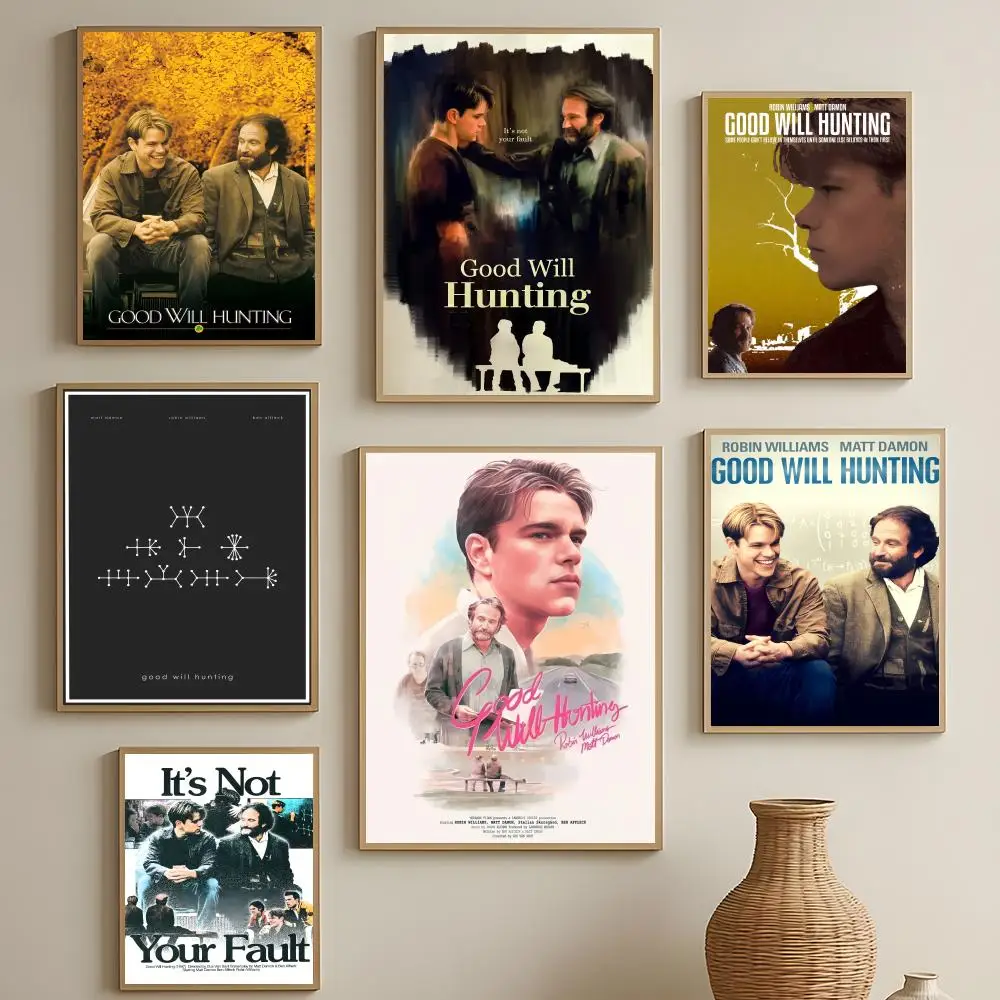 Film Good Will Hunting Poster HD Selbstklebend Wasserdicht Wandkunst Einfach Anzubringen Multi-Szenen-Dekoration
