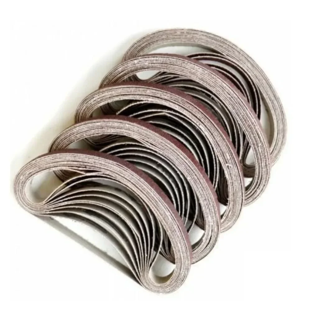 벨트 샌더용 목재 금속 연마 연마 그릿 사포 밴드, 330x10mm 샌딩 벨트, 40, 60, 80 100, 120 그릿, 50 개