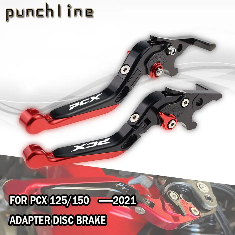 Fit For PCX 125 PCX 150 Folding Extendable Brake Clutch Levers For PCX160 2021-2022 Motorcycle Accessories Adapter Disc brake