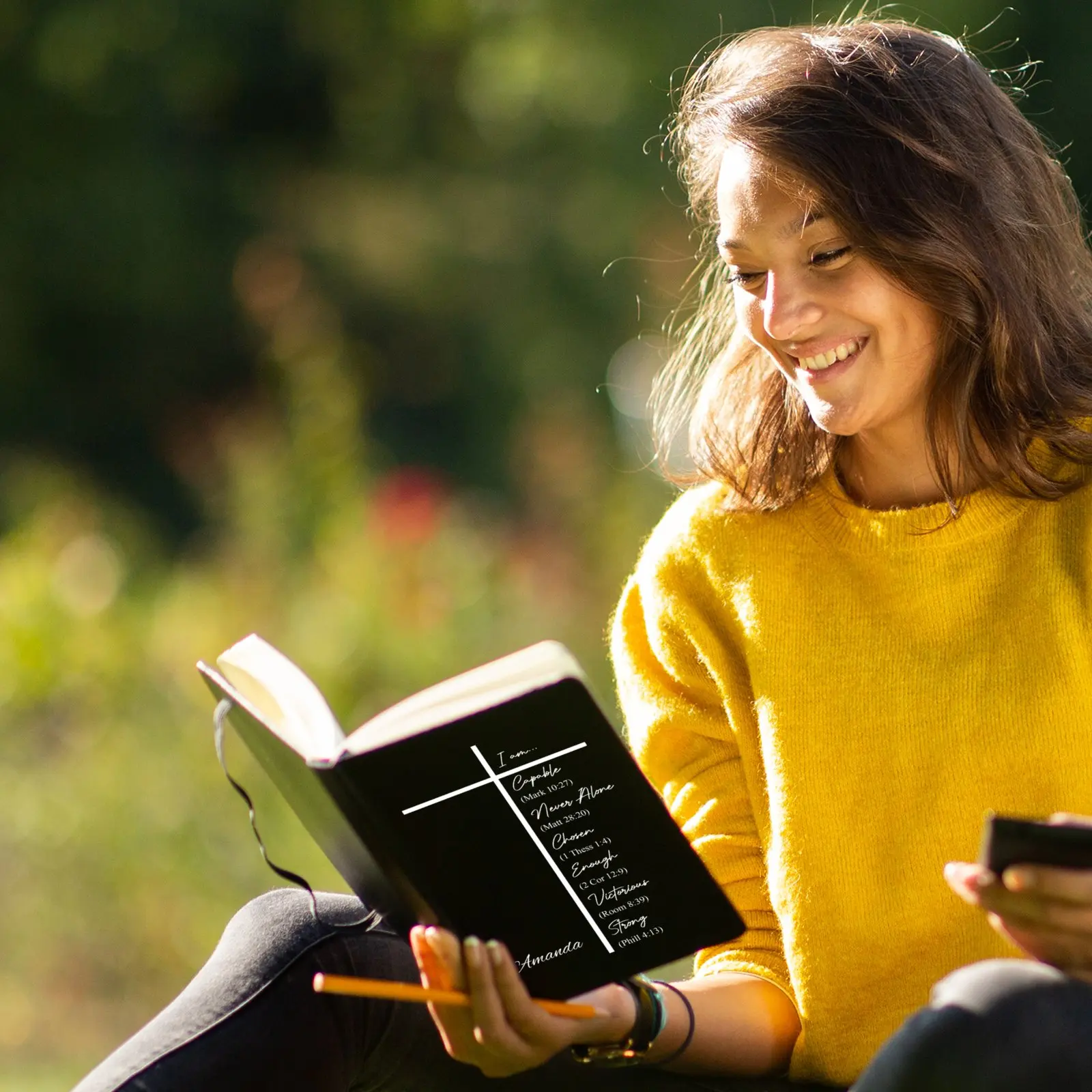 Spersonalizowany dziennik jesteś inspiracją biblia werset prezent inspirujący cytat prezenty nazwa własna prezenty na rocznicę z notatnika