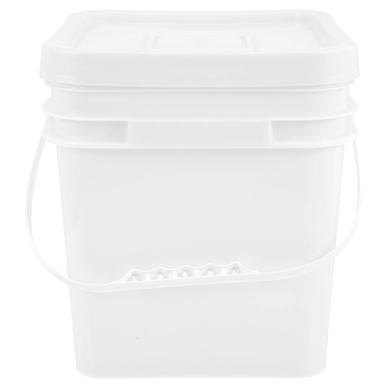 

Sealed 10L White Square Bucket Durable Plastic Laundry Detergent Container Reusable Storage Box Household ganizer