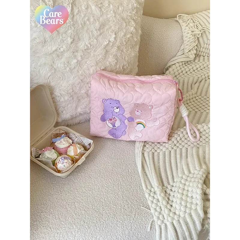 Genuine Carebears Care Bears Cosmetic Storage Bag Portable Cute Storage Bag Ins Fashion Liner Bag