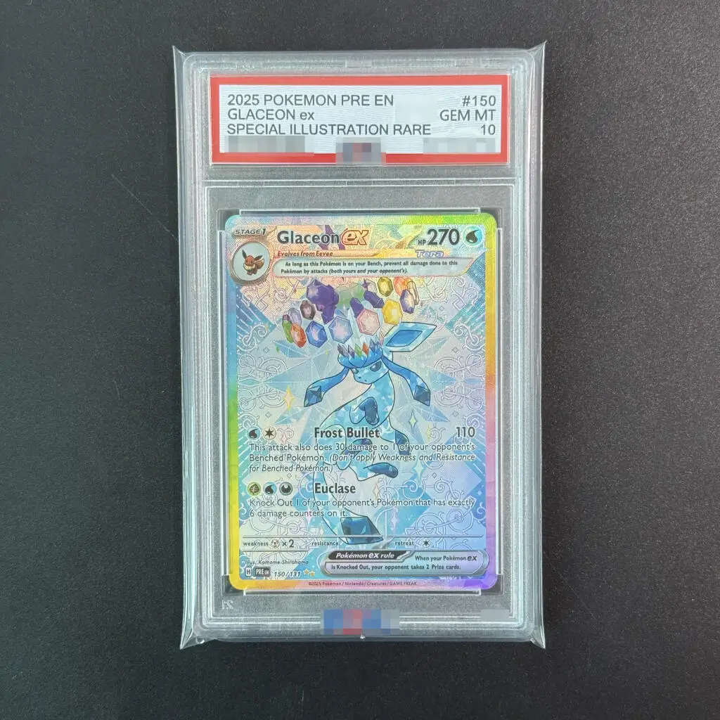 

Diy 2025 Pokemon Pre En Glaceon Ex Выпускные карты Самодельные специальные иллюстрации Редкий рейтинг Коллекционные карты Показать подарки