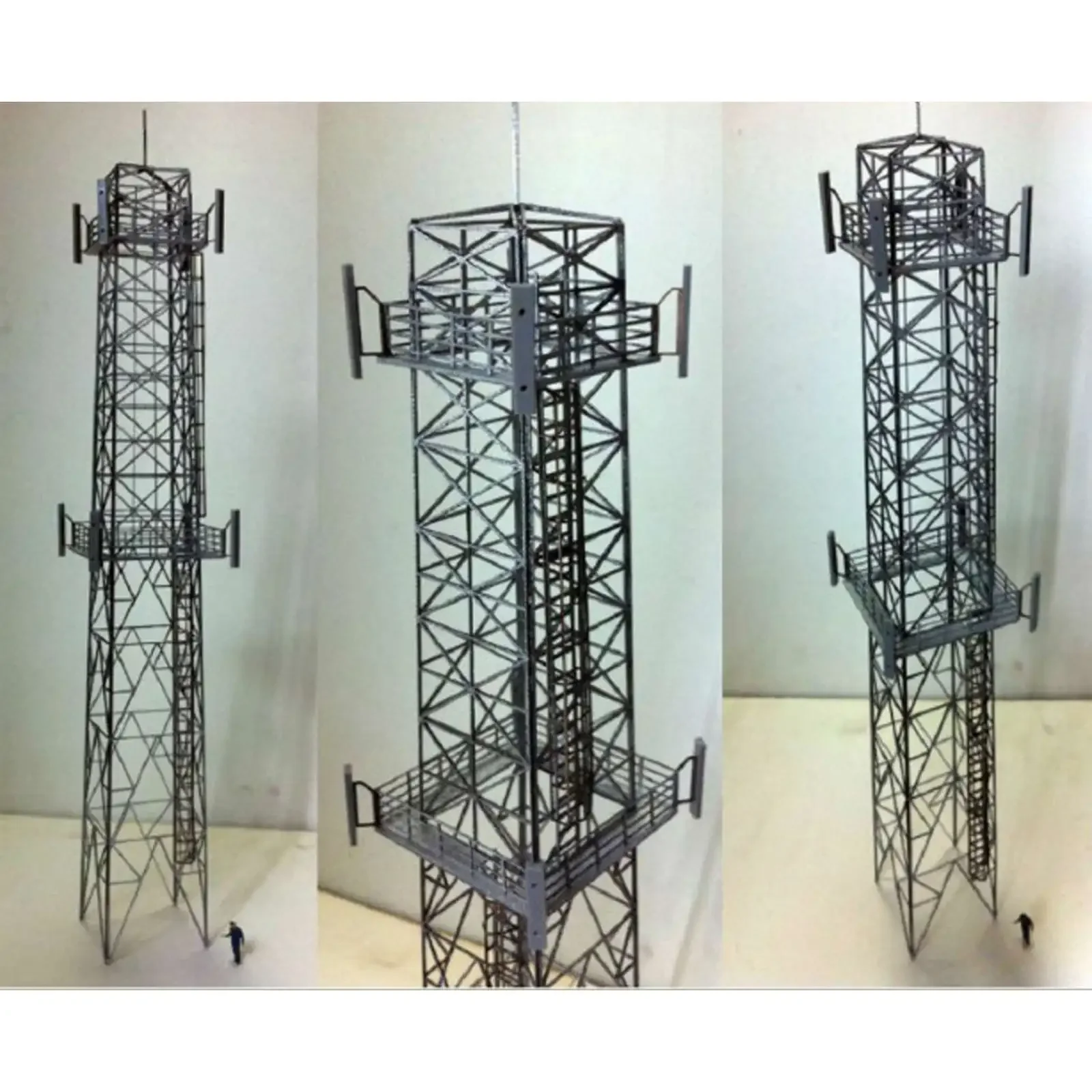 1:87 HO Scale Model Train Railway Communication Tower Sand Table Miniatures Landscape Model Xmas gift for friends