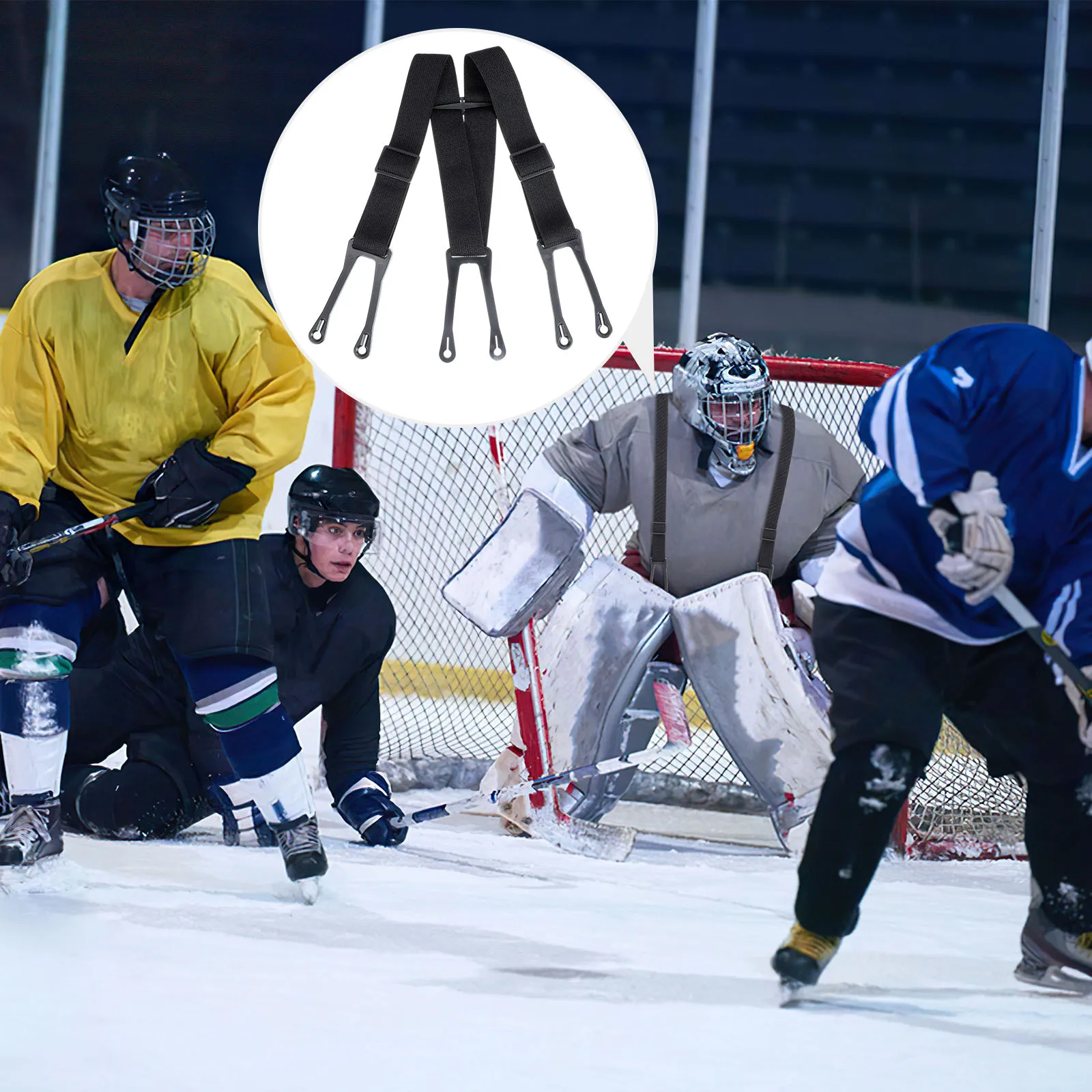 

Ice Hockey Belt Suspenders High Elastic Polyester Anti-Skid Pants Tractor For Men Women Hockey Gear