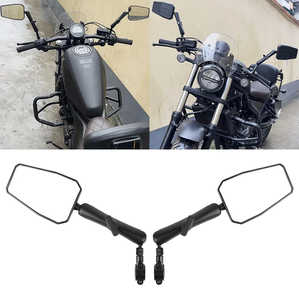 

For KTM ADV BMW Honda CB650R Suzuki GSR400 Kawasaki Versys KLR650 Benelli TRK502 Rearview Mirrors Universal 8MM 10MM Side Mirror