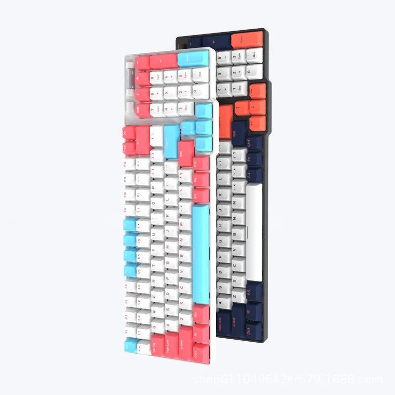

Bluetooth, wireless mechanical keyboard, three-mode, hot-swappable, with hand rest, game office keyboard