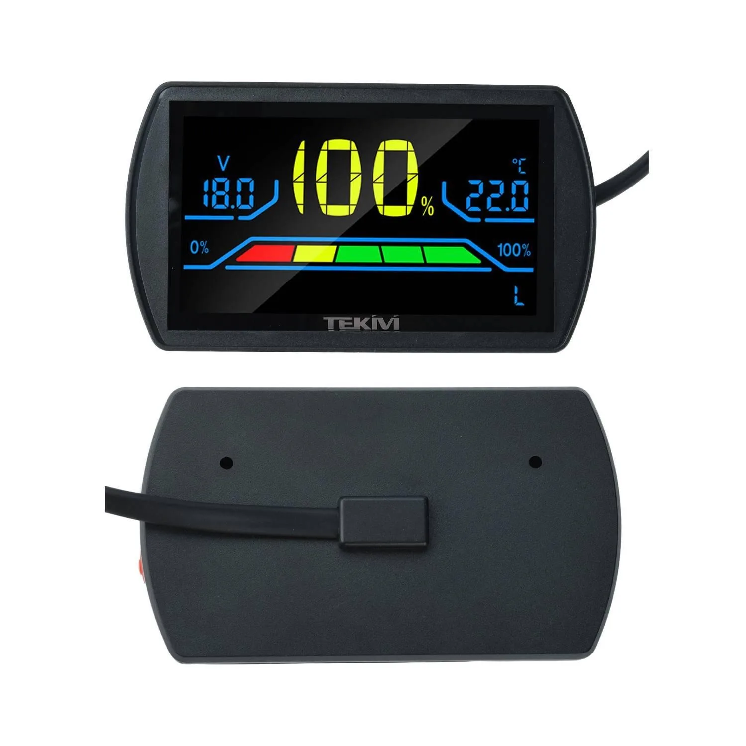 2-Wire DC7-100V Battery Voltage Indicator Universal Lead Acid Li-ion LiFePO4 Battery Capacity Meter with Percentage Display