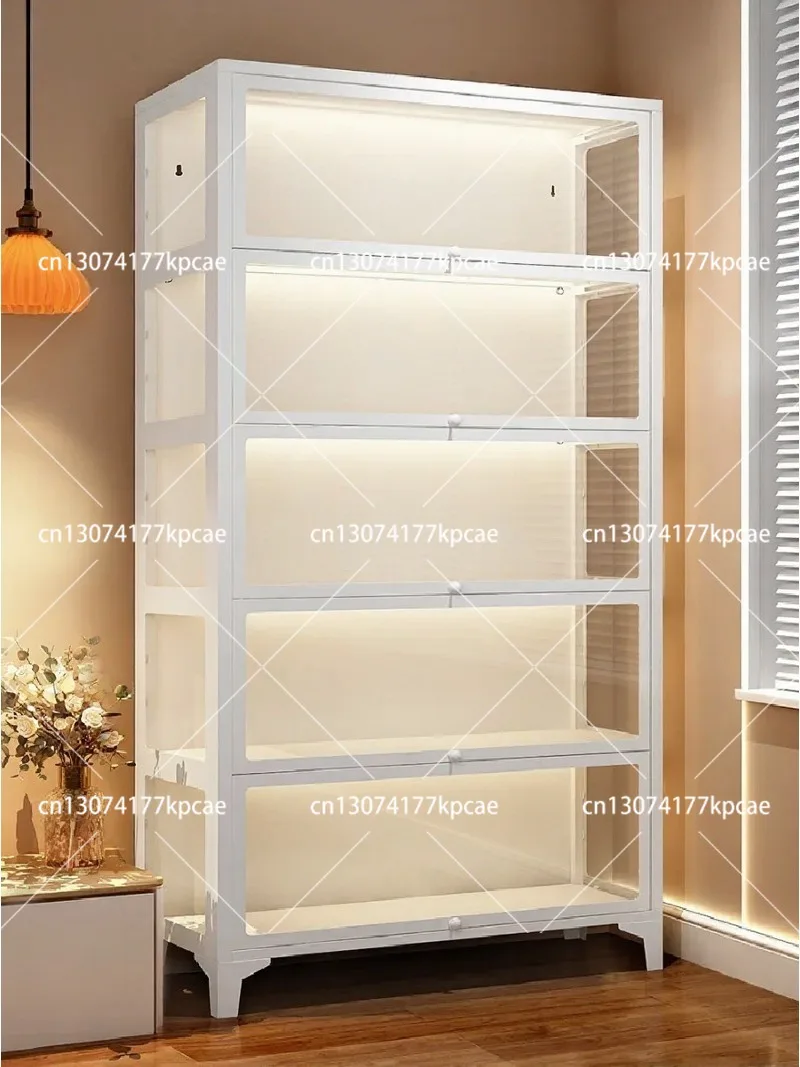 Glass Door Display Storage Cabinet, Dust-Proof Shelf for Blind Boxes, Trendy Toys and Model Collection Display