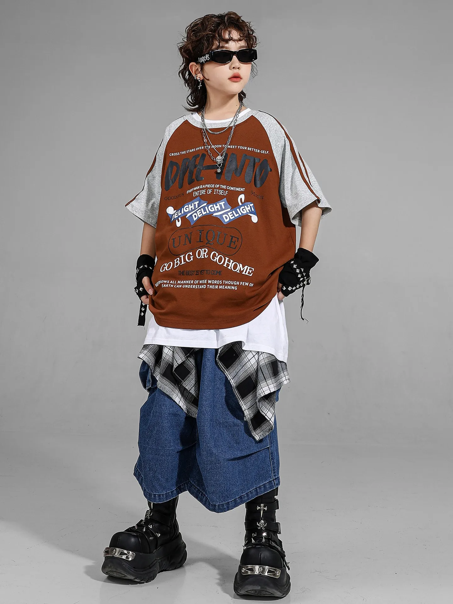 Jongens Los Pak Jazzdans Kostuums Hiphop Kleding Street Dance Korte Mouw Top Shorts Pak Stadium Outfit Catwalk Wear DQL10969
