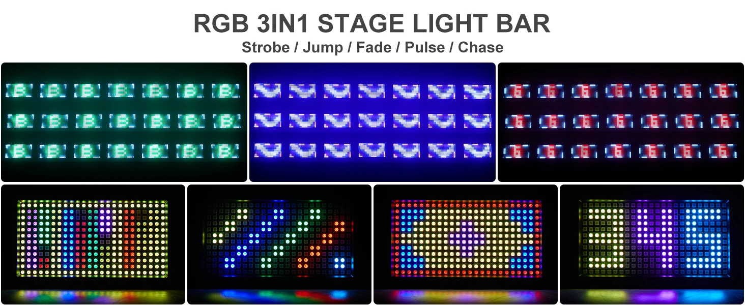 U'King 60 W RGBW LED Wall Washer Licht 3in1 Mni 288 LED Strobe Licht DMX Super Helle DJ Wash Bar Strobe Effekte Bühnenbeleuchtung – Detail 3