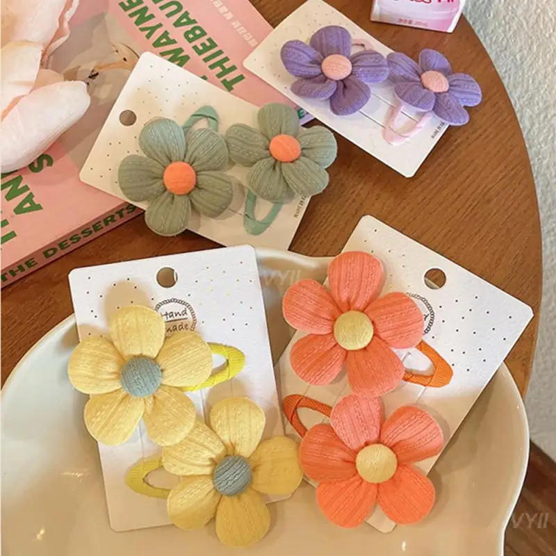 Bb Clip Fashion Cute Bangs Clip Children Hair Accessories Flower Hairpin New Style High-quality Fabric Baby Hairpin Baby Product