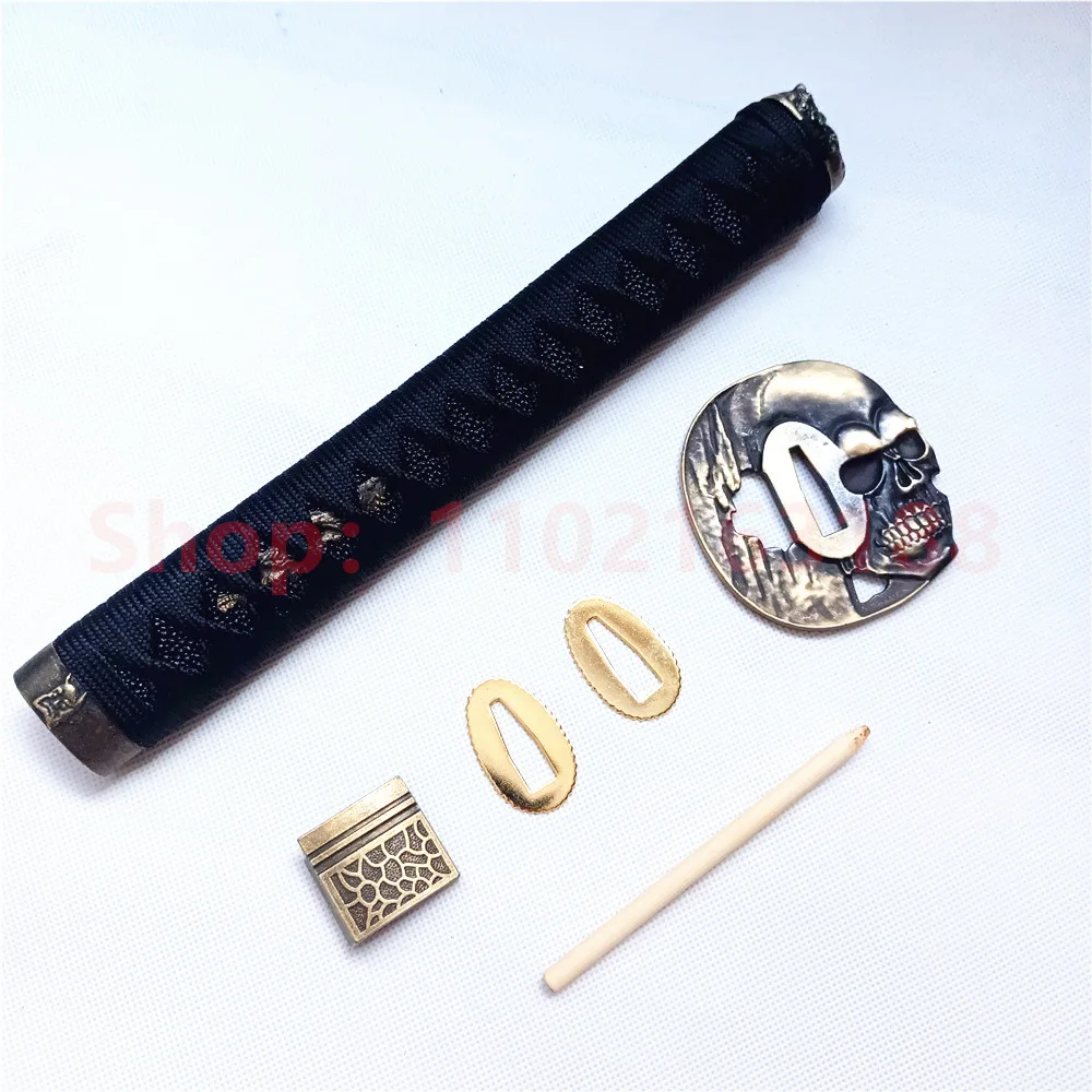 

26cm Handle Tsuka Hilt Alloy Tsuba Handguard Guard Habaki Seppa For Japanese Real Japan Samurai Katana Sword Fittings Parts Nice