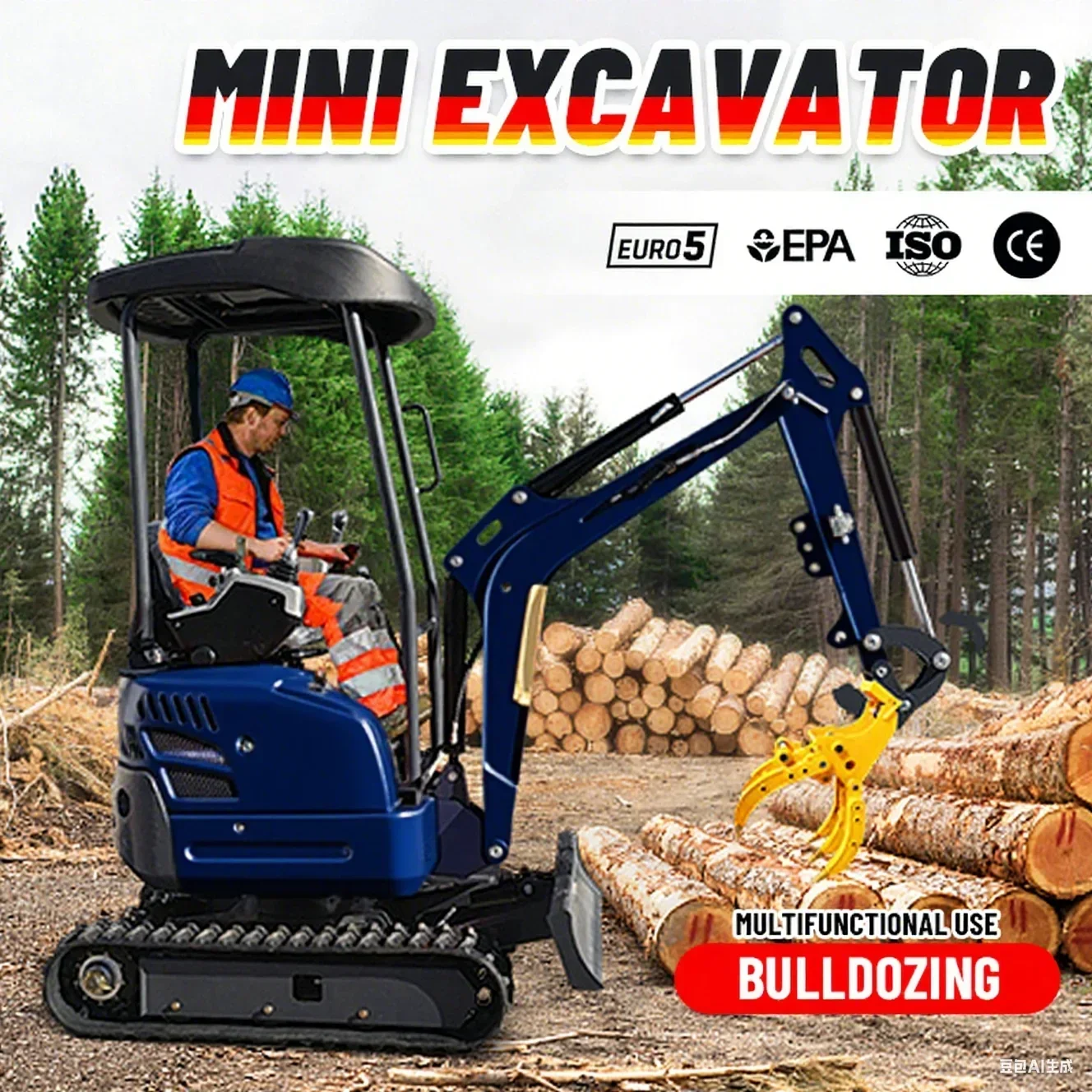 

2.0 Ton Mini Excavator Customized Track for Orchard Farm High Quality CE EPA Euro 5 Compliant Quick Delivery