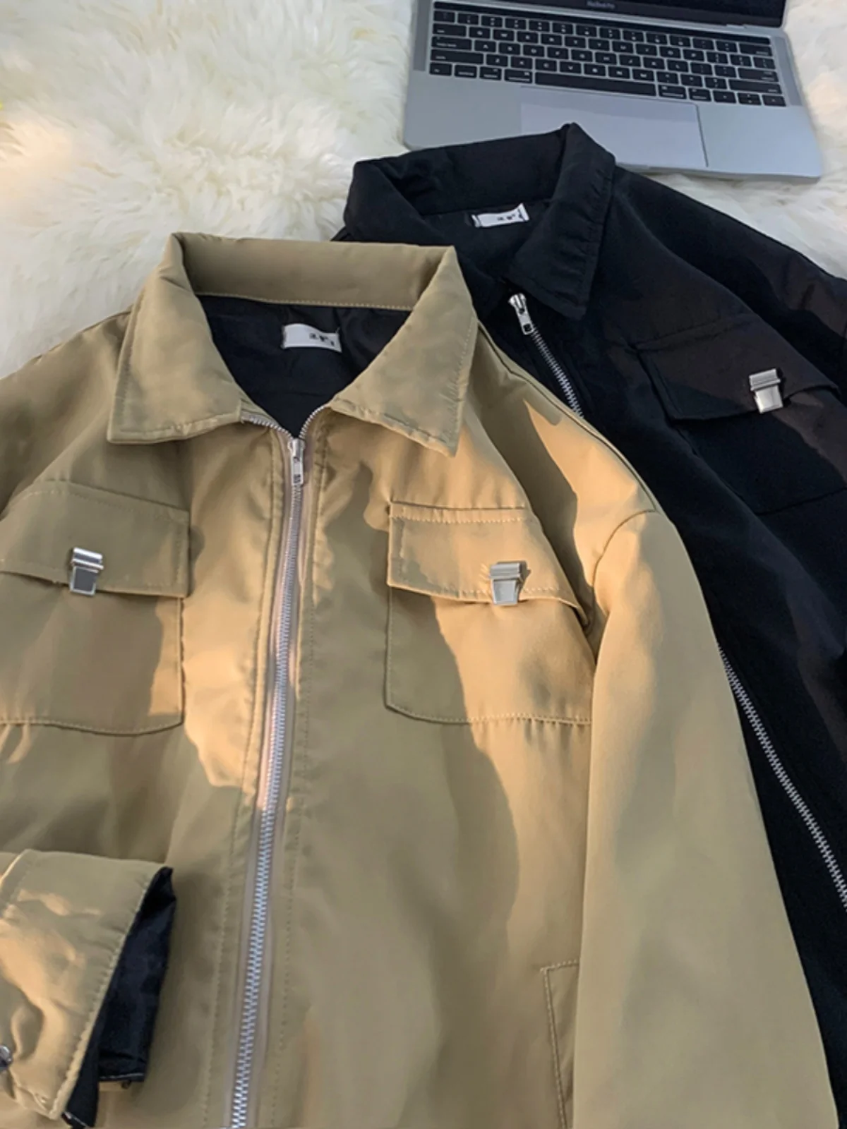 

Мужская повседневная рабочая куртка Cleanfit в японском стиле, свободного кроя, с большими карманами, модная верхняя одежда для весны и осени