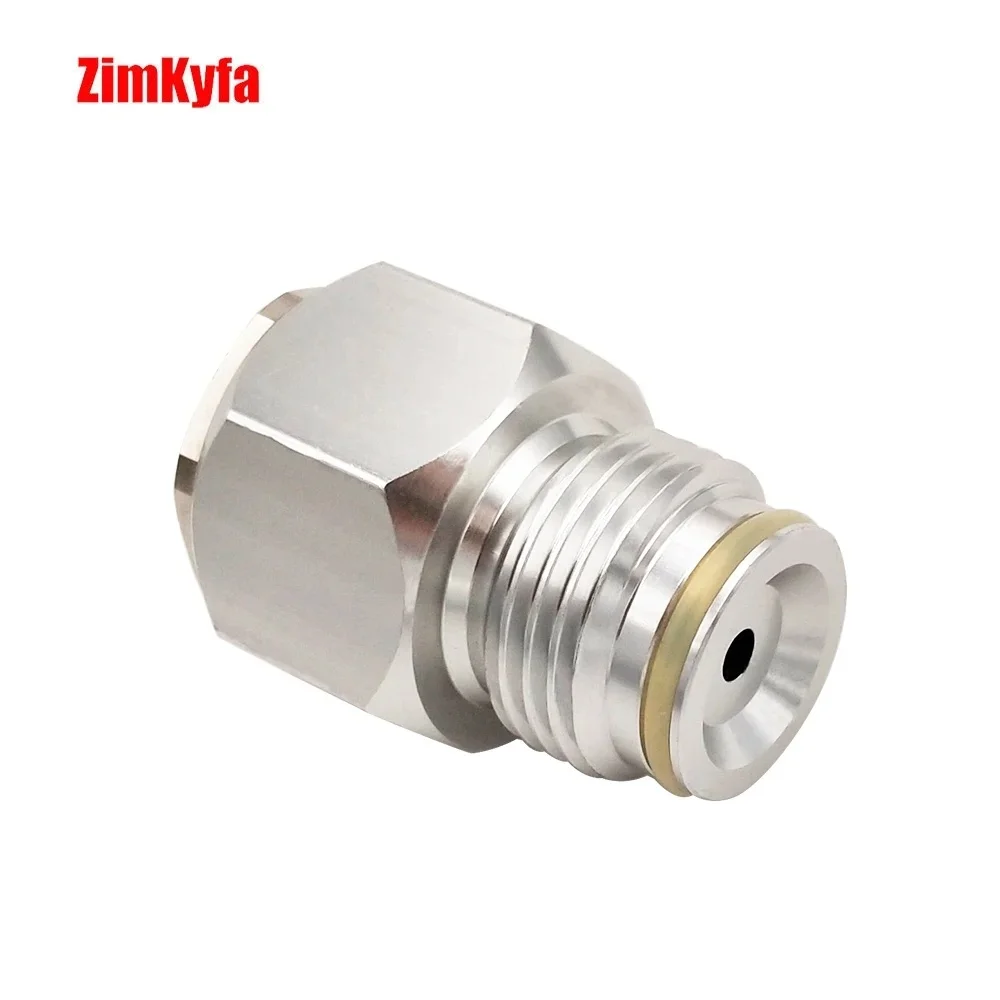 Convertidor adaptador de recipiente regulador de cápsula de CO2 5/8-18UNF de 74g a hilos de tanque G1/2-14 0.825-14NGO para elaboración casera de acuario