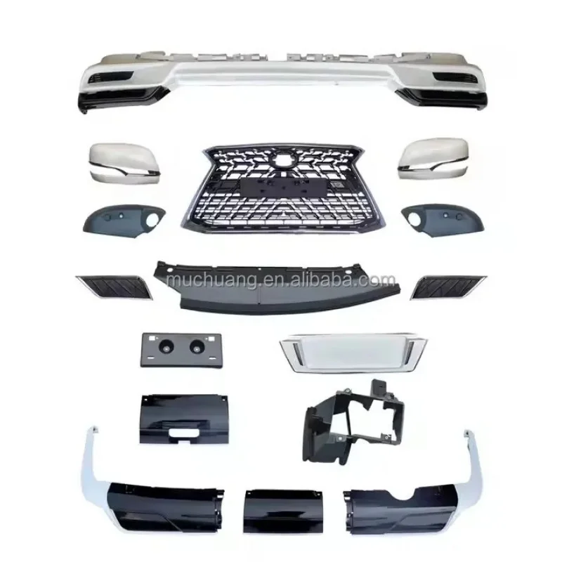 

LX570 Автомобильная передняя решетка из полипропилена, черная яркая полоса, сетчатые детали корпуса