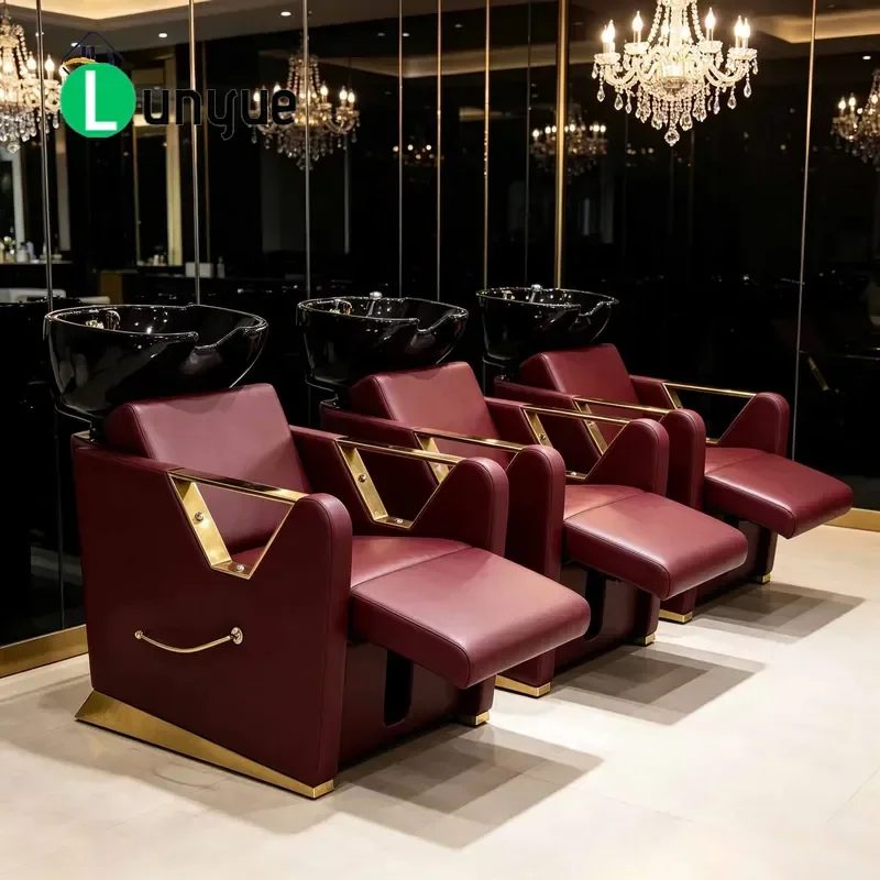 Electric Massage Shampoo Bed Hair Furniture with Sink and Chair for Beauty Spa Wash Station Comfortable Durable Design