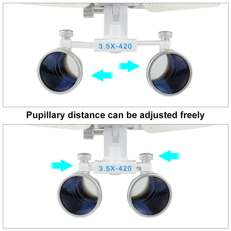 VVDental Headband LED Magnifier 2.5X, 3.5X Magnifying Glass With LED Light Portable Backlit Magnifier Jewelry Loupe