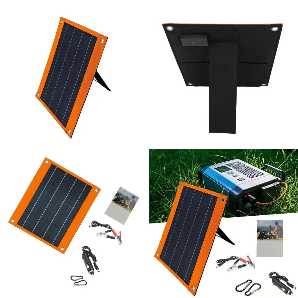 

E56B Портативное солнечное зарядное устройство 16 Вт 18 В USB DC5521 Порт Кемпинг Туризм Активный отдых на свежем воздухе