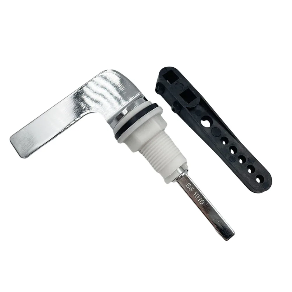 Toilet Flush Valve Toilet Tank Lever Fixtures Silver Toilet Attachments Bathroom Decorative Toilet Handle Zinc Alloy 12.5*8.3cm