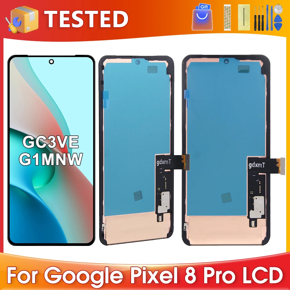 

6.7''For Google Pixel 8 Pro For AMOLED Google Pixel 8 Pro GC3VE G1MNW LCD Display Touch Screen Digitizer Assembly Replacement