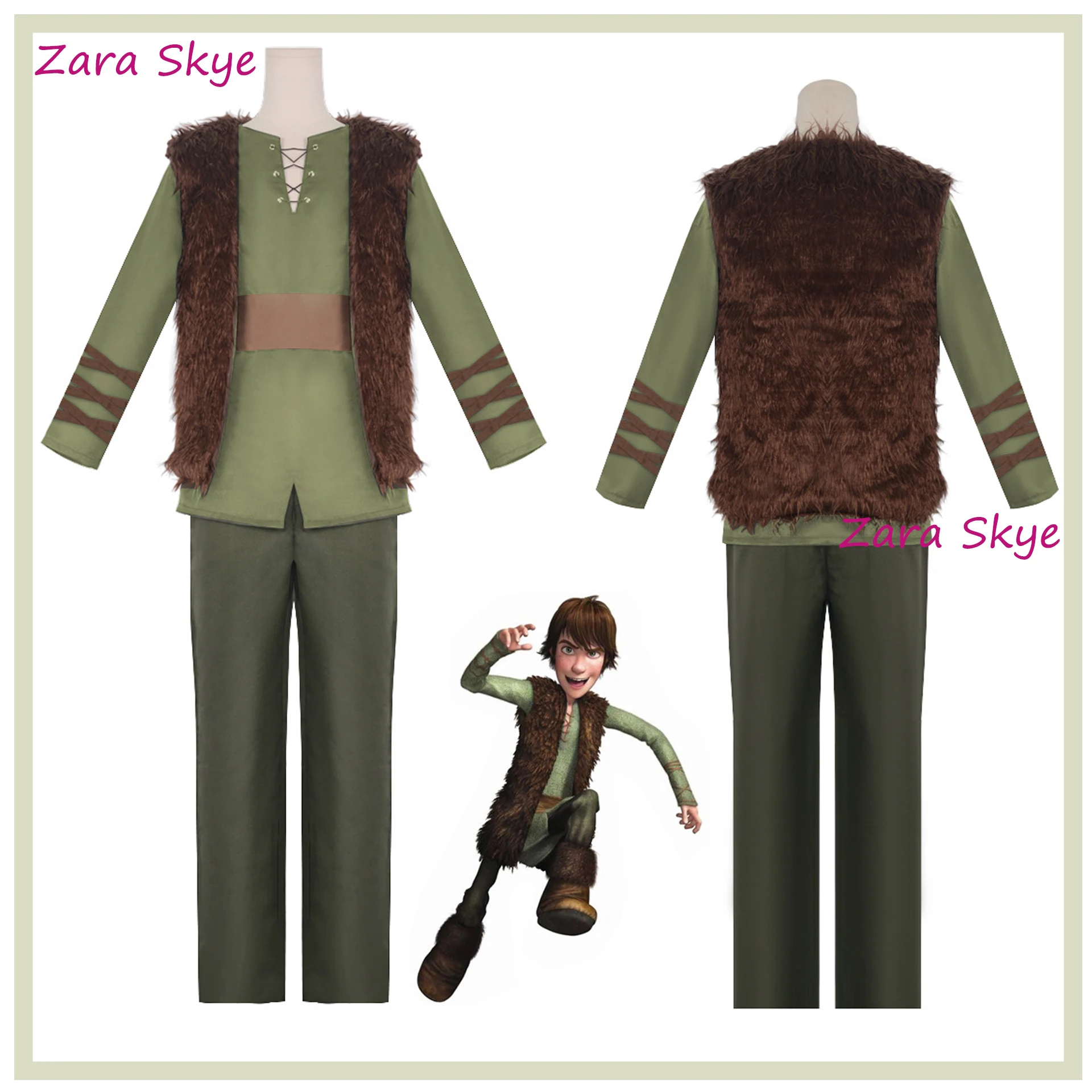 

Hiccup How to Train Your Dragon Cosplay Anime costume Hiccup carapace tops pants set Party Anime Halloween costumes