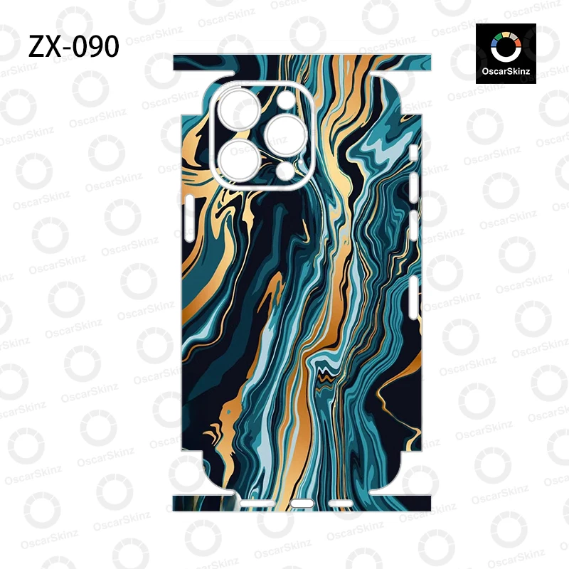 OscarSkinZ Wrap For iPhone 16 Pro Max Sticker 15 14 Plus Back Film 13 12 Mini Protective Decal Side Frame Back Protector - Image 2