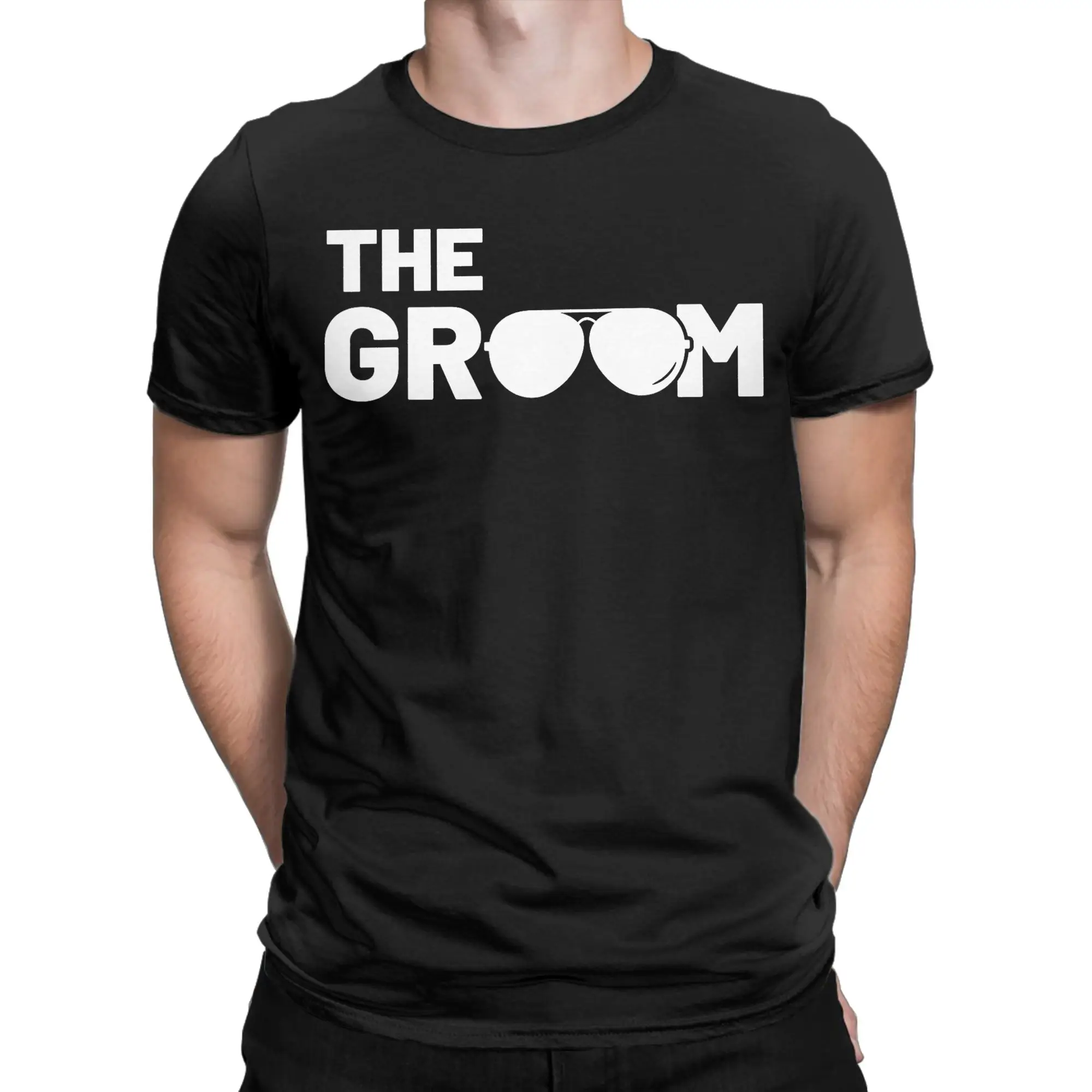 Novelty The Groom Squat Bachelor Supplies Party Wedding T-Shirts Men Crewneck T Shirts  Short Sleeve Tee Shirt Gift Clothing