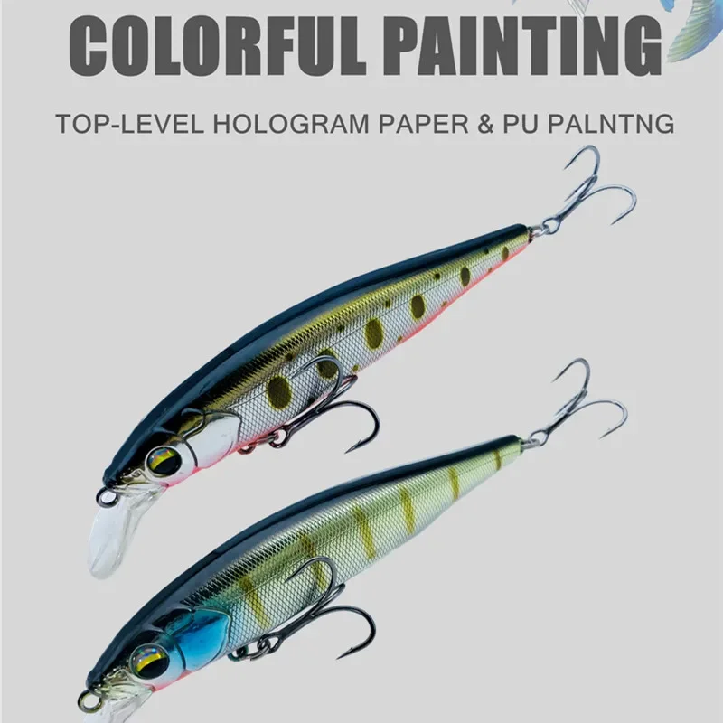 جرينسبيدر جديد تعليق الصيد إغراء أسماك المتذبذب الطعم الاصطناعي الطعم الثابت تعليق 110 مللي متر 18.5 جرام 2 السنانير #5