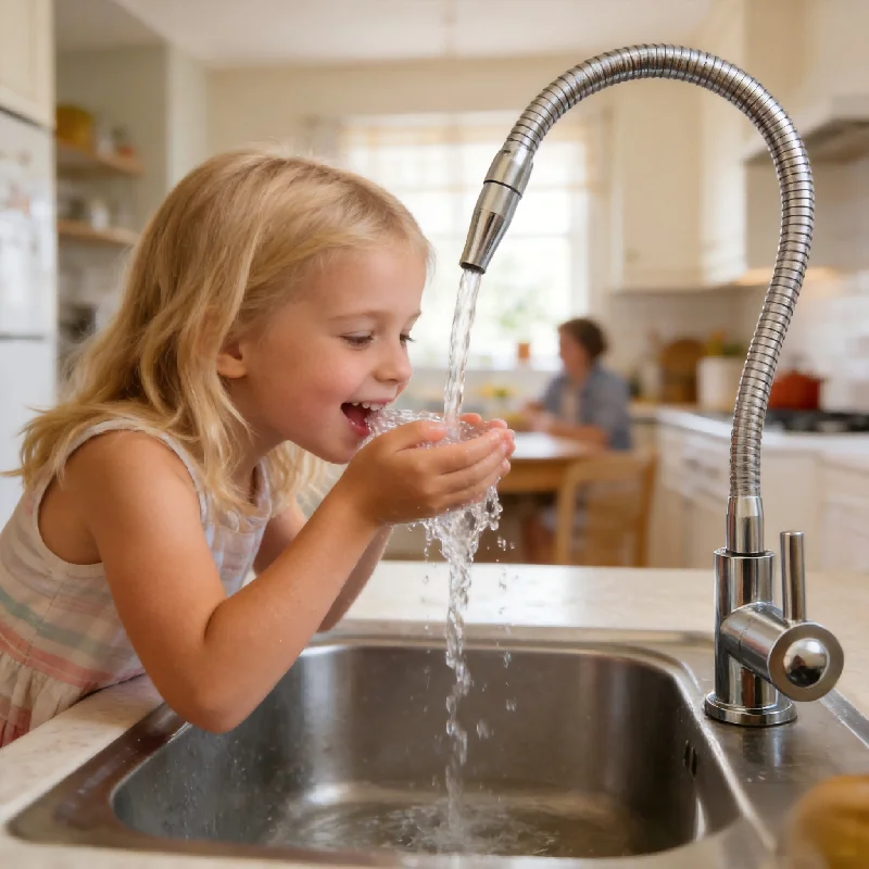 304 Stainless Steel Swivel Water Purifier Faucet, 1/4