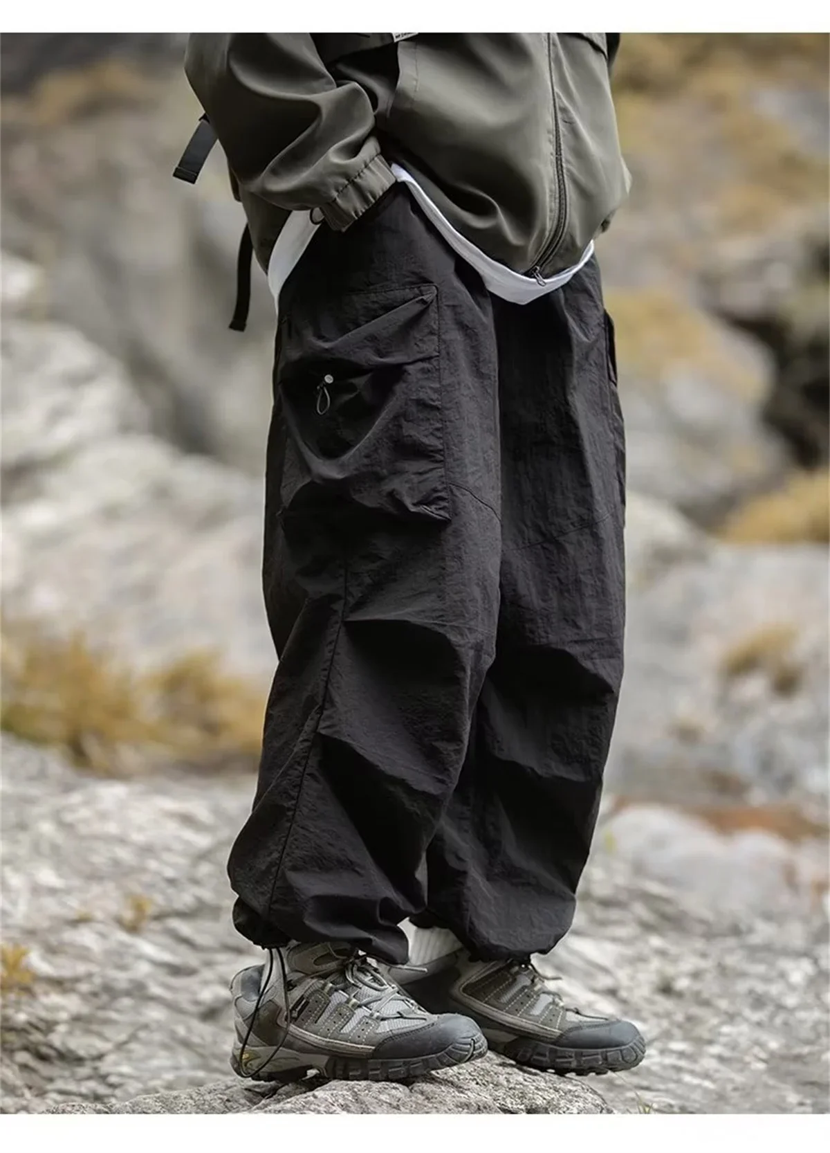Lockere Herren-Cargohose Herbst Winter Mode Marke Lässige Gerade Lange Hose Bergsteigen Sport Forstwirtschaft Arbeitskleidung – Detail 12