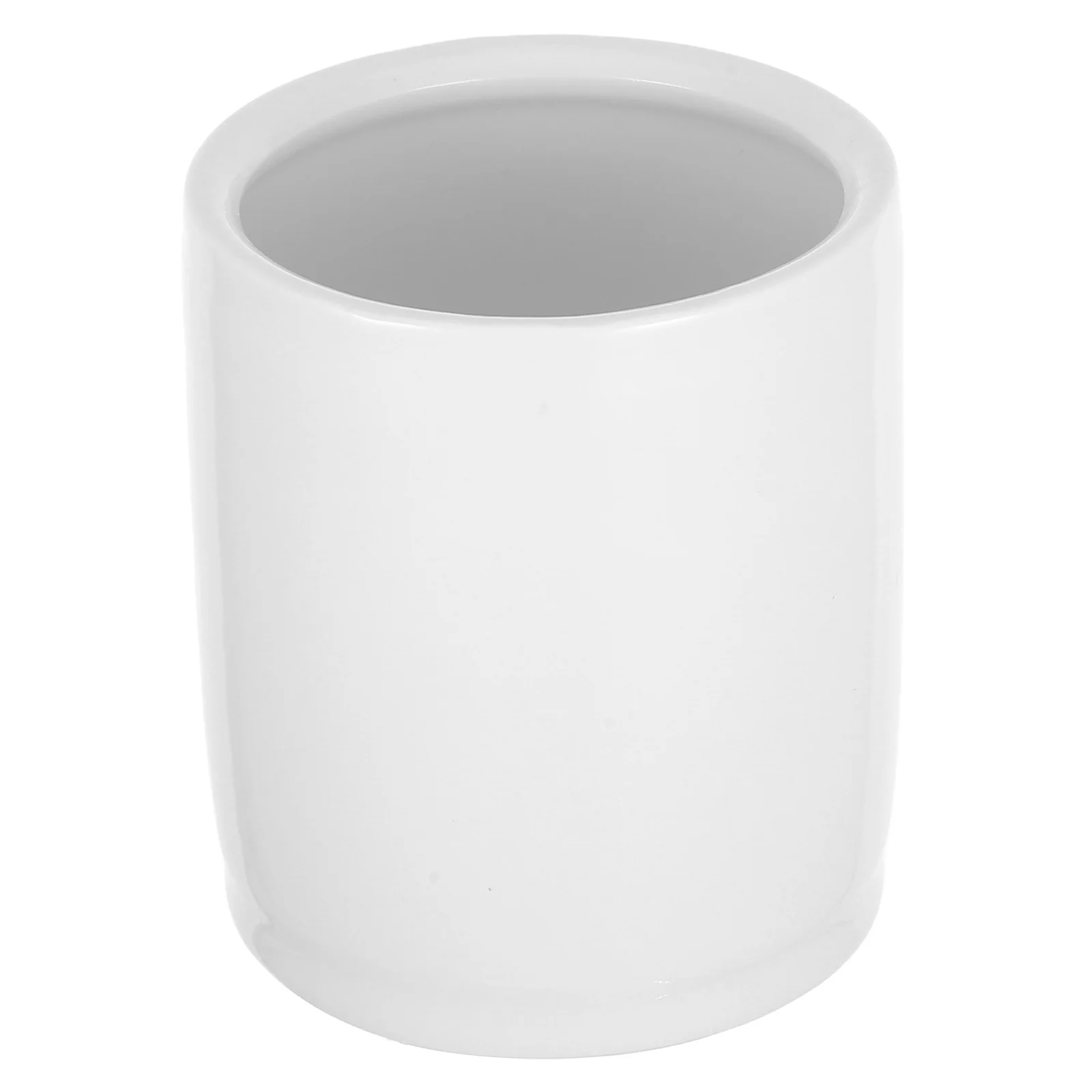 

Ceramic Desk Pencil Holder White Smooth Surface Pencil Organizer Desktop Pen Holder for Office Stationery Makeup