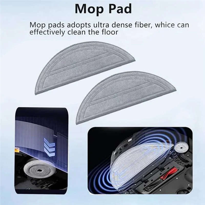 A01V-14PCS Roborock Saros 10, G30, Roborock S9 Maxv 울트라 진공 걸레 향상을 위한 재사용 가능한 걸레 패드 키트
