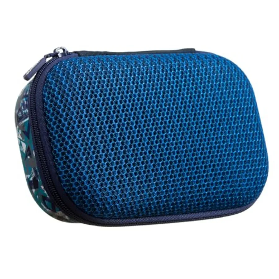 

Mesh Pencil Box, Sporty Large Capacity Pencil Case for School, Stationery Organizer Box, Blue
