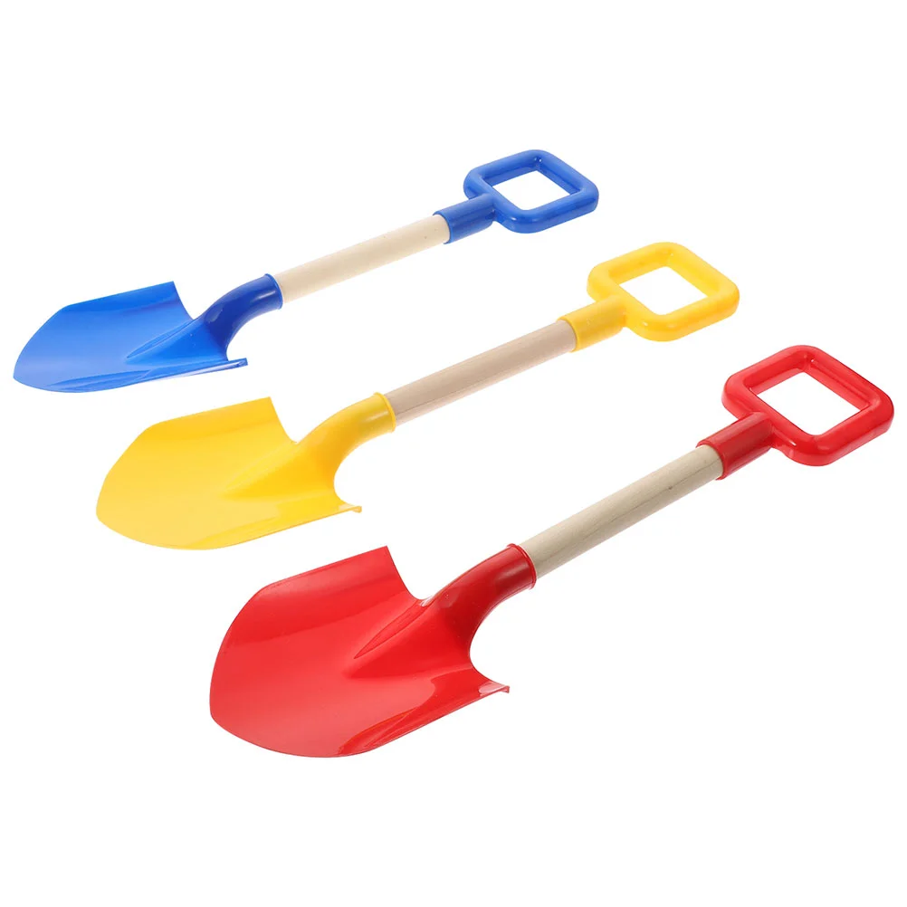 3 Pcs Beach Toy Reusable Sand outside Kids Toys Colored for The Plastic Set Shovels